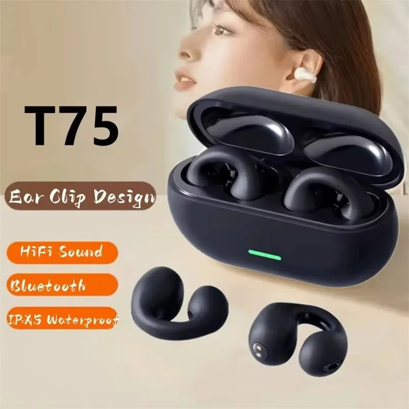 T75 TWS Wireless Earbuds — Touch Control | Deep Bass | 25H Battery | Bluetooth 5.0 | Sport & Daily Use
