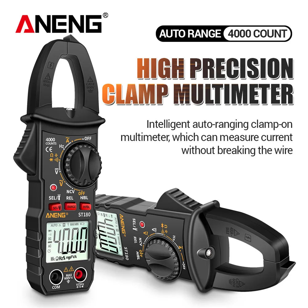 ANENG ST180 Digital AC Clamp Meter — Current Tester | Multimeter | Electrician Professional Tool