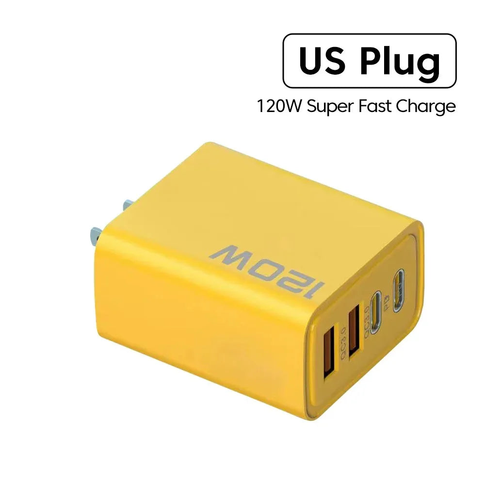 4-Port USB-C PD Fast Charger — Quick Charge 3.0 | Multi-Device Wall Adapter | Phone, Tablet & Laptop