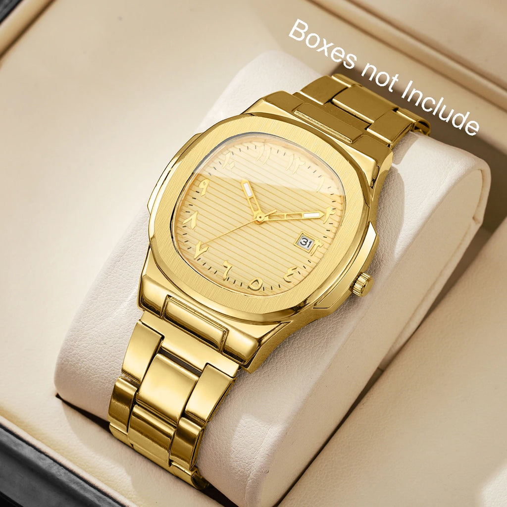 Luxury Men's Business Watch — Square Dial Fashion Quartz | Elegant Dress Watch | Gift for Him