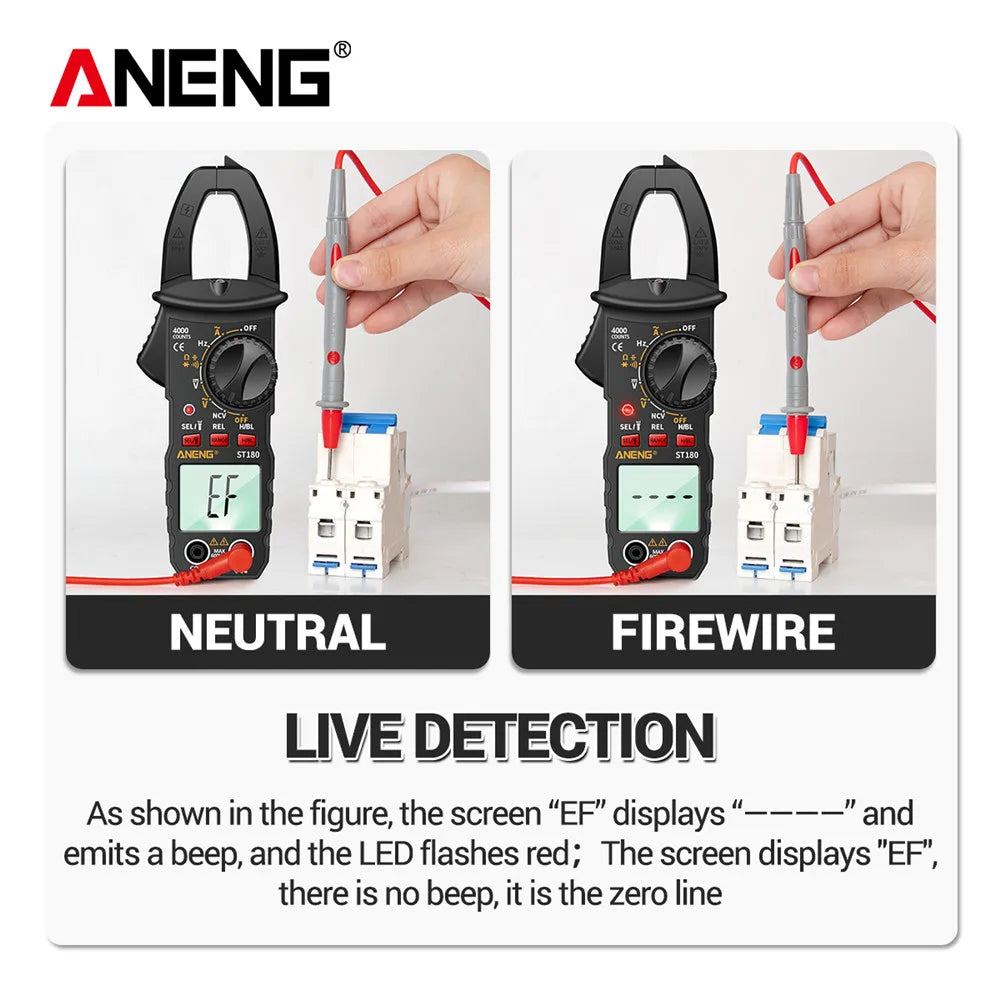ANENG ST180 Digital AC Clamp Meter — Current Tester | Multimeter | Electrician Professional Tool