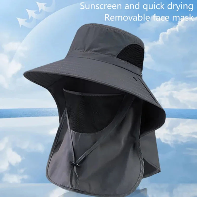 Summer UV Protection Sun Hat — Wide Brim Outdoor Cap | Fishing, Hiking & Beach | Men & Women