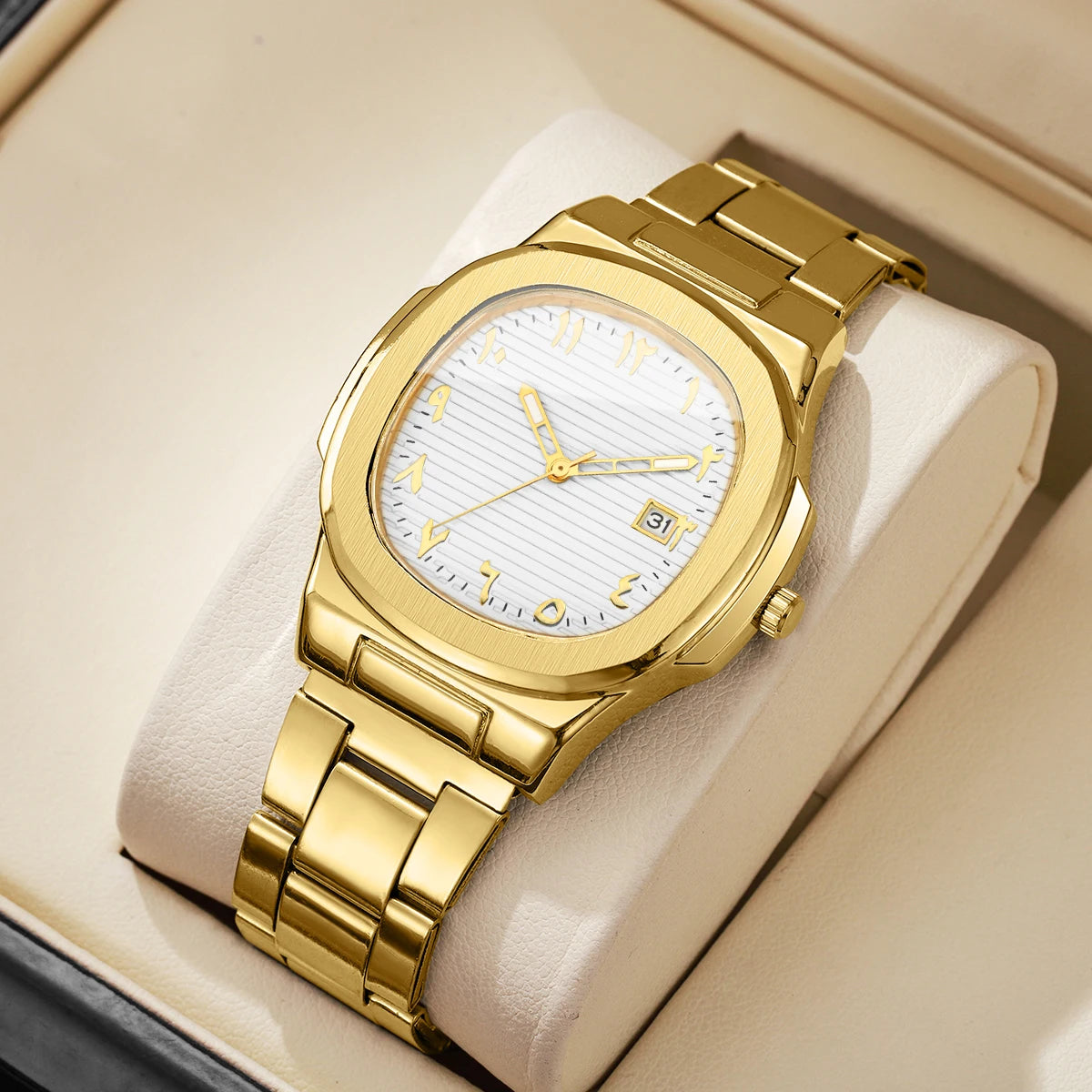 Luxury Men's Business Watch — Square Dial Fashion Quartz | Elegant Dress Watch | Gift for Him
