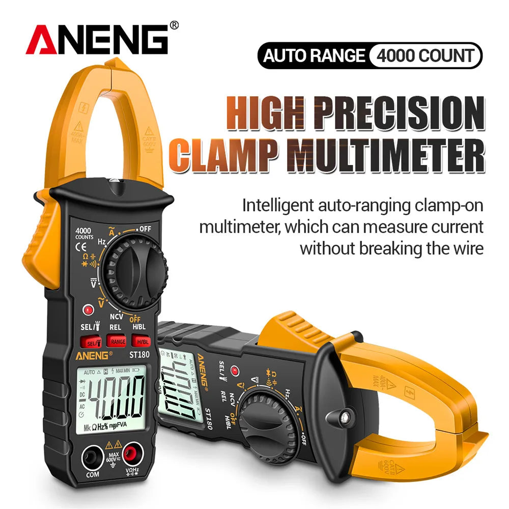 ANENG ST180 Digital AC Clamp Meter — Current Tester | Multimeter | Electrician Professional Tool