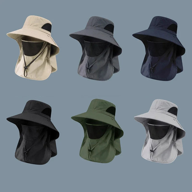 Summer UV Protection Sun Hat — Wide Brim Outdoor Cap | Fishing, Hiking & Beach | Men & Women