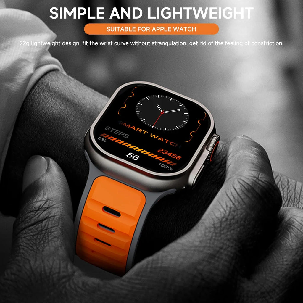 Apple Watch Silicone Sport Band — Soft Breathable Strap | All Series Compatible | 38/40/41/42/44/45mm