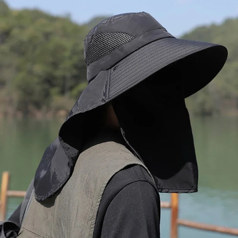 Summer UV Protection Sun Hat — Wide Brim Outdoor Cap | Fishing, Hiking & Beach | Men & Women