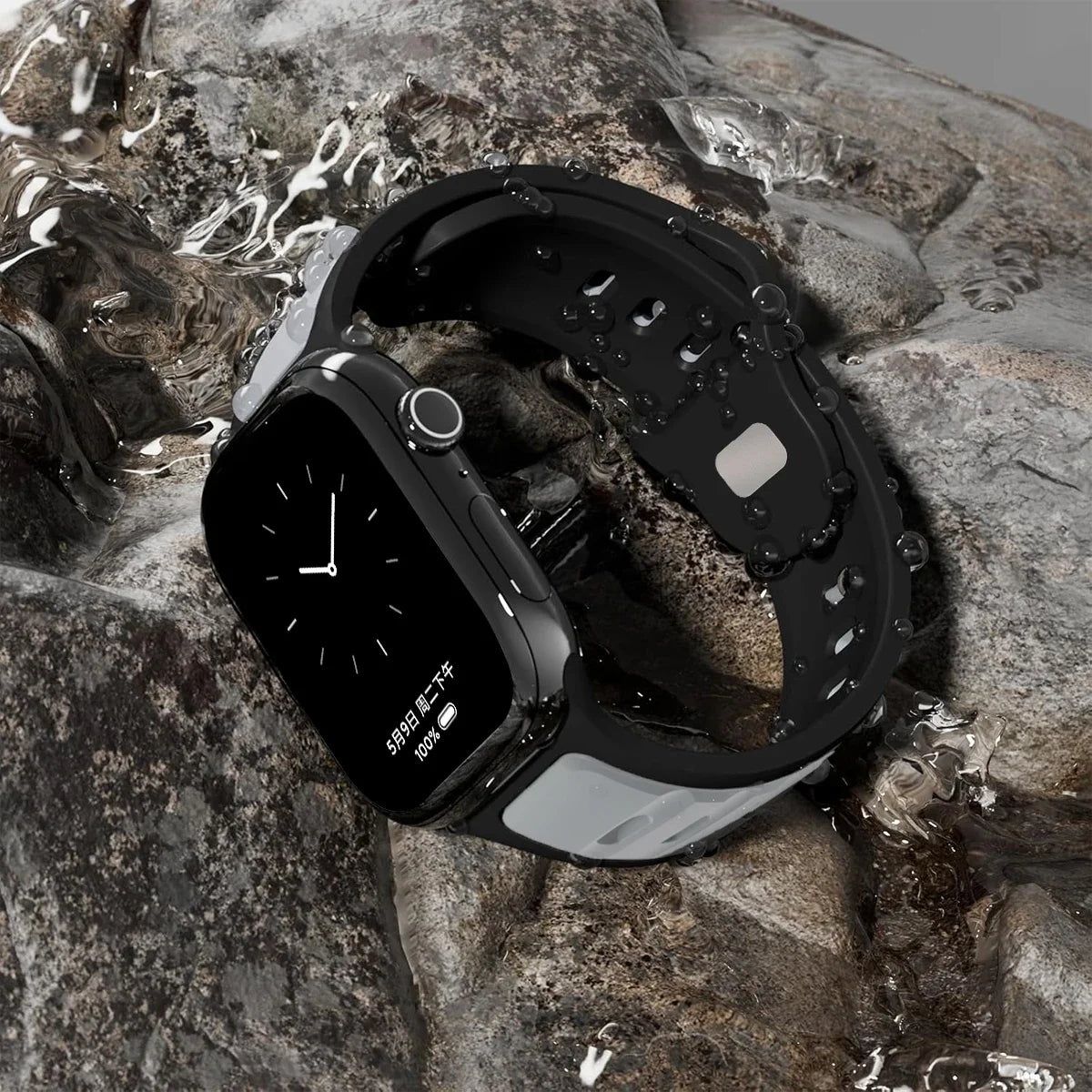Apple Watch Silicone Sport Band — Soft Breathable Strap | All Series Compatible | 38/40/41/42/44/45mm