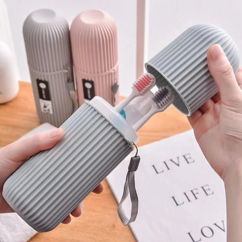 Portable Toothbrush & Toothpaste Travel Case — Hygienic Holder | Dustproof | Travel & Camping Essentials